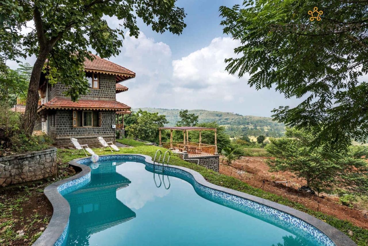 Saffronstays Niramay, Torna-Rajgad - Rustic Pool Villa With A Gazebo And Great Forest Views Marg Asni Dış mekan fotoğraf